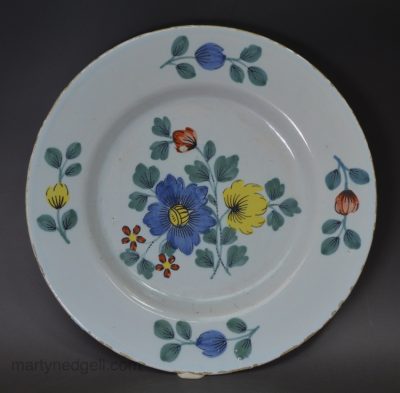 Liverpool delft Fazackerly plate, circa 1750