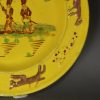Canary Yellow child's plate 'PLAYING AT SOLDIERS', circa 1820