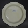 Creamware pottery plate with James Bakewell type enamel decoration, circa 1770 Wedgwood