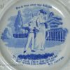 Pearlware pottery child's plate 'MY SISTER', circa 1820