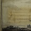 Monochrome needlework picture 'THE COUNTRY WAKE', circa 1820