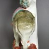 Staffordshire pottery circus elephant spill vase, circa 1860