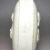 Pearlware pottery flask moulded with King George III, circa 1790