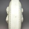 Pearlware pottery flask moulded with King George III, circa 1790