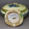 Creamware pottery flask moulded with King George III and Queen Charlotte, circa 1790