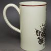 Creamware pottery electioneering mug, dated March 17, 1789 on the scroll