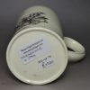 Creamware pottery electioneering mug, dated March 17, 1789 on the scroll