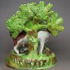 Pearlware pottery cow and calf bocage figure, circa 1820