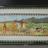Doulton pottery tray with a fox hunting scene, circa 1930