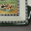 Doulton pottery tray with a fox hunting scene, circa 1930