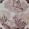 London delft biblical tile of Lazarus in heaven and Dives in hell, circa 1750