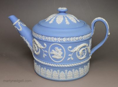 Wedgwood jasperware teapot, circa 1869