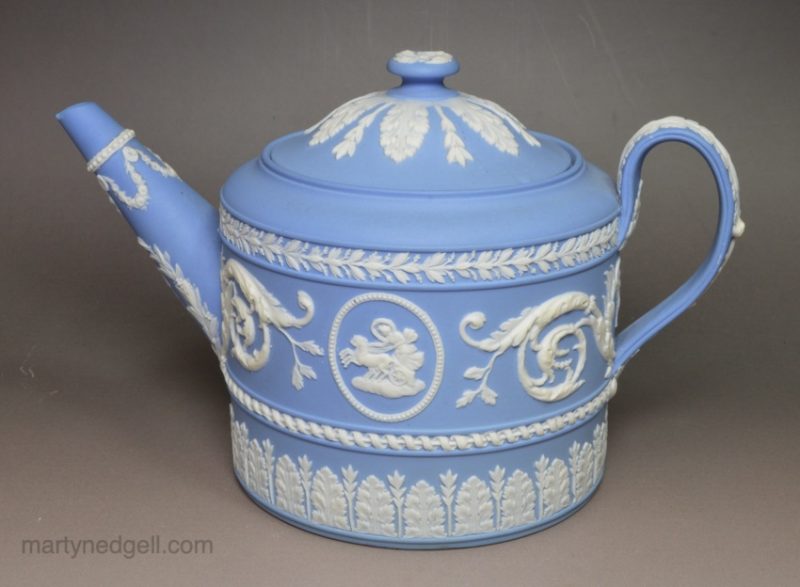 Wedgwood jasperware teapot, circa 1869