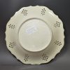 Staffordshire white saltglaze stoneware moulded and pierced dish, circa 1760