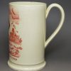 Commemorative creamware pottery mug 'LOYAL VOLENTEERS', circa 1795