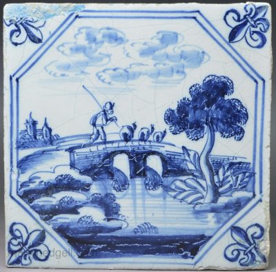 Dutch Delft tile, circa 1750