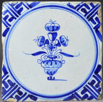 Dutch Delft tile, circa 1650