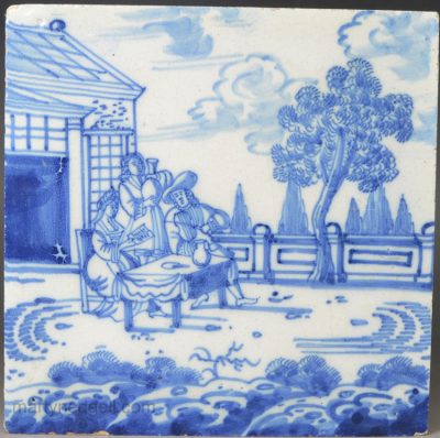 London delft tile, circa 1740