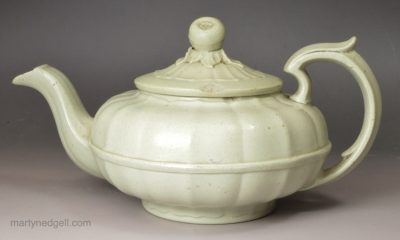 Grey stoneware teapot, circa 1860