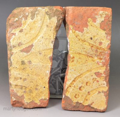 Two pieces of Medieval tile, circa 14th century