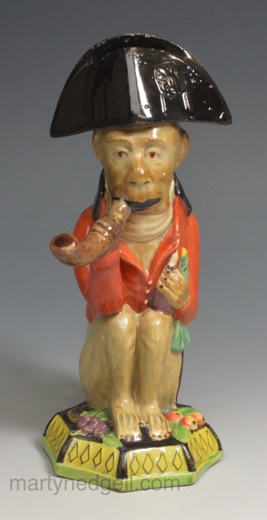 Napoleonic pearlware figure, circa 1820 decorated with overglaze enamels
