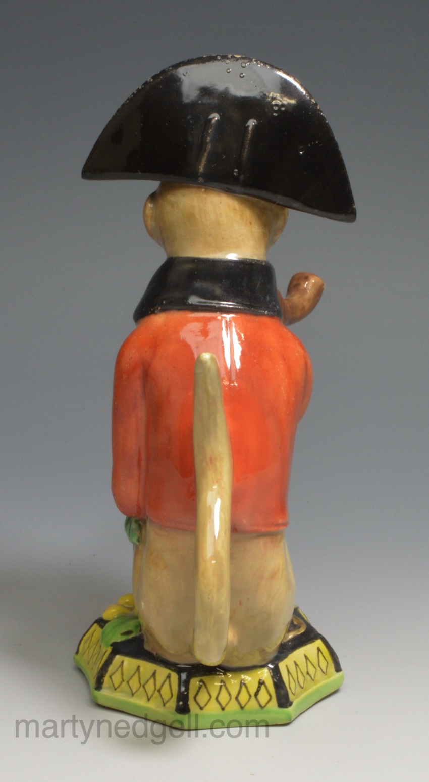 Napoleonic pearlware figure, circa 1820 decorated with overglaze enamels