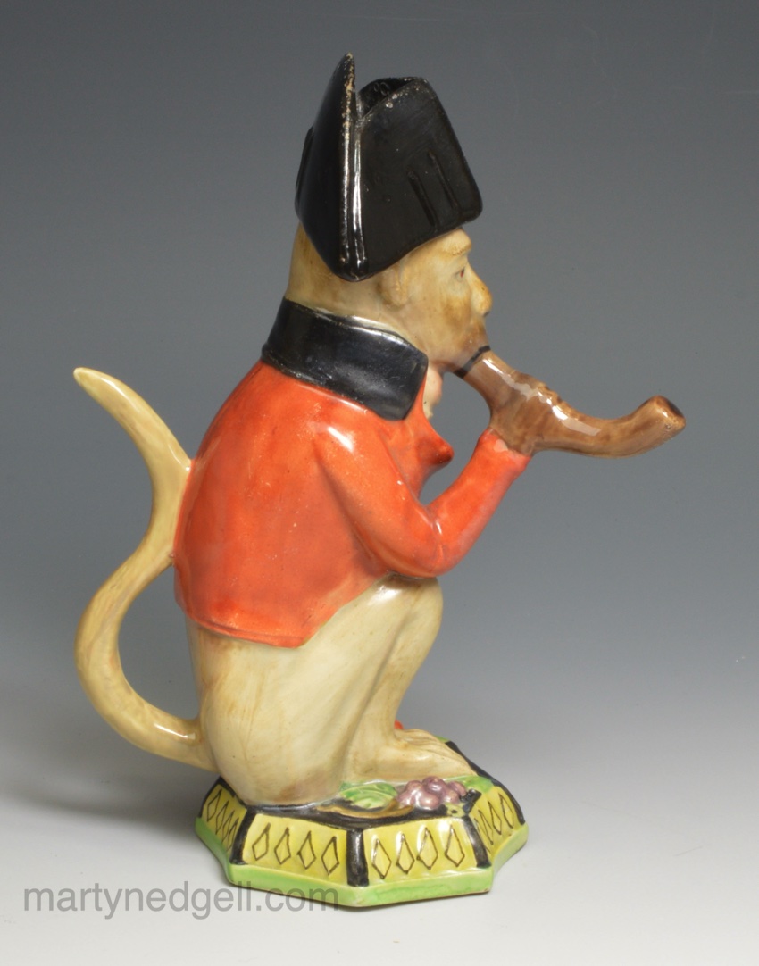 Napoleonic pearlware figure, circa 1820 decorated with overglaze enamels