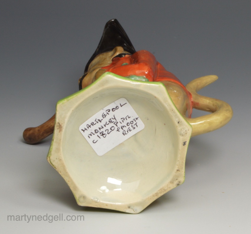 Napoleonic pearlware figure, circa 1820 decorated with overglaze enamels