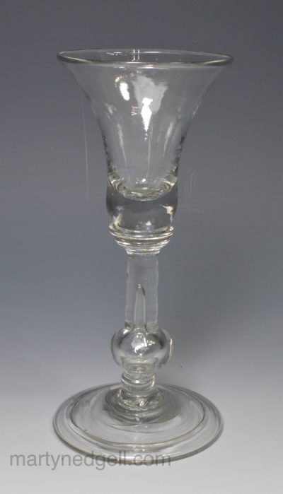 English wine glass, circa 1750