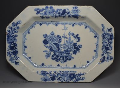 Dublin delft platter, circa 1750