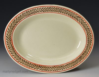 Small creamware pottery stand, circa 1800, Wedgwood Staffordshire