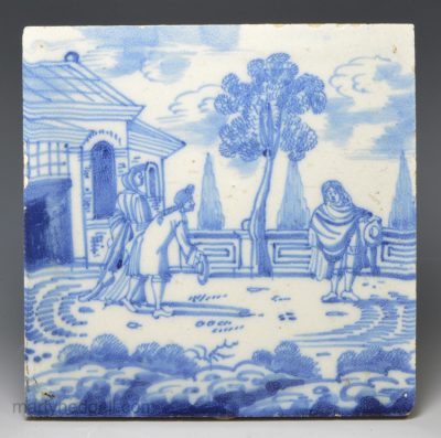London delft tile, circa 1730