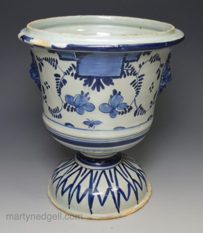 London delft flower vase, circa 1750