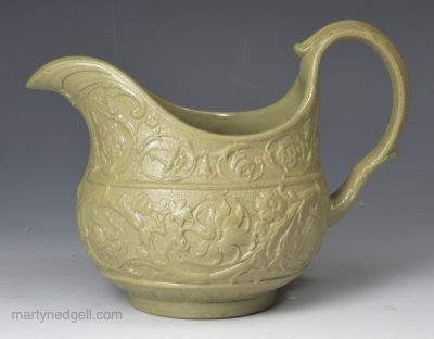 Wedgwood drab stoneware jug, circa 1830