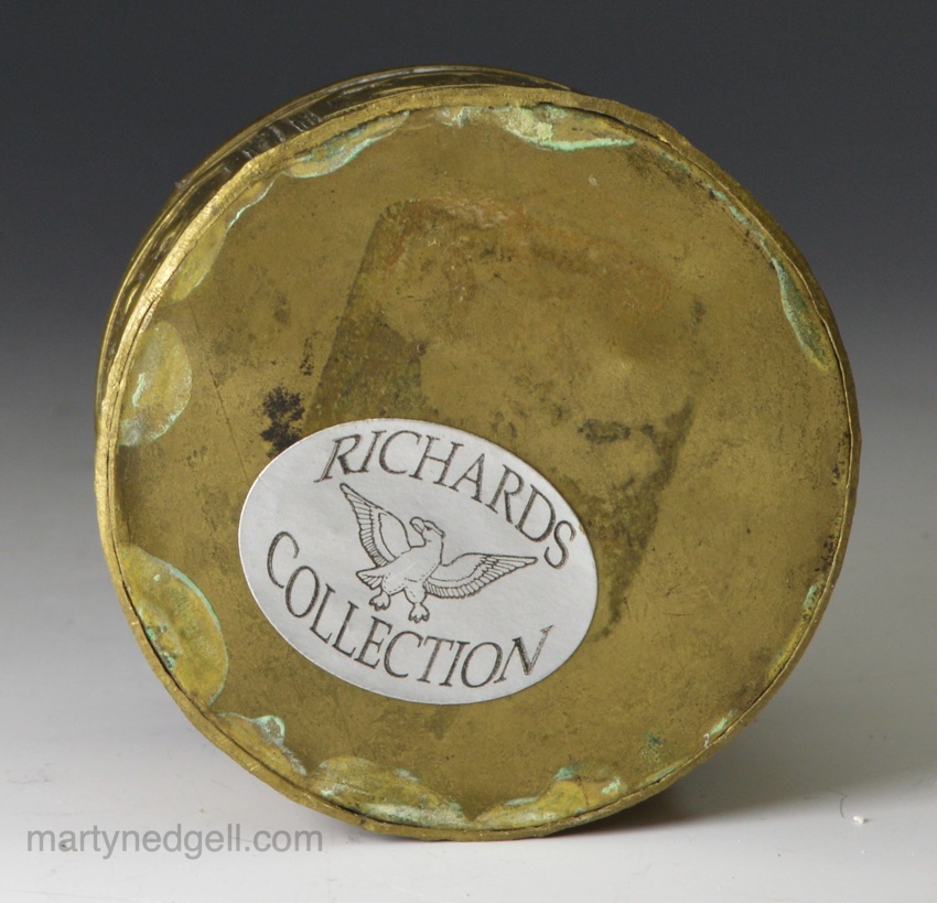 American press brass snuff box 'Commodore Decatur 1816'