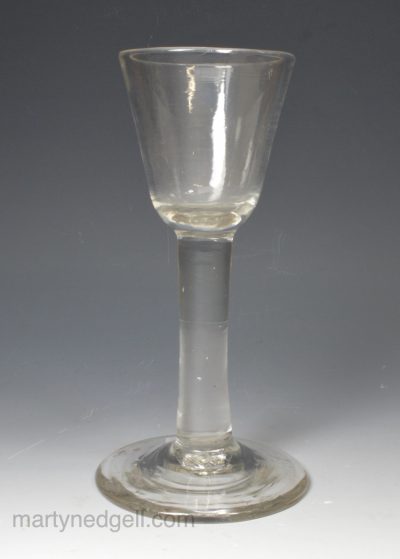 English wine glass, circa 1730