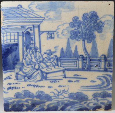 London delft tile, circa 1730