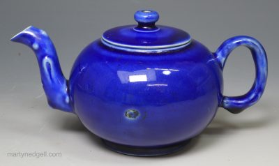 Littler's blue saltglazed teapot, circa 1760