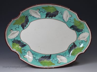 Pearlware pottery desert dish, circa 1820, probably Don Pottery