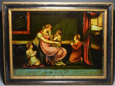 Reverse print on glass ‘EVENING’, circa 1811