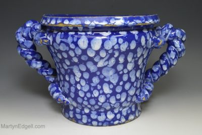 London delft blue persan flower pot, circa 1680
