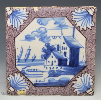 Dutch Delft tile, circa 1750