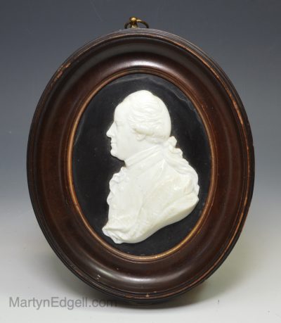 Moulded glass cameo on black basalt plaque, circa 1790, possibly James Tassie
