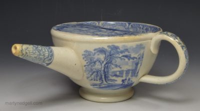 Pearlware pottery invalid feeder, circa 1840