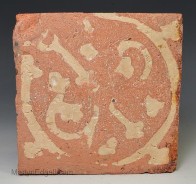 English medieval tile, circa 14th century, possibly Somerset