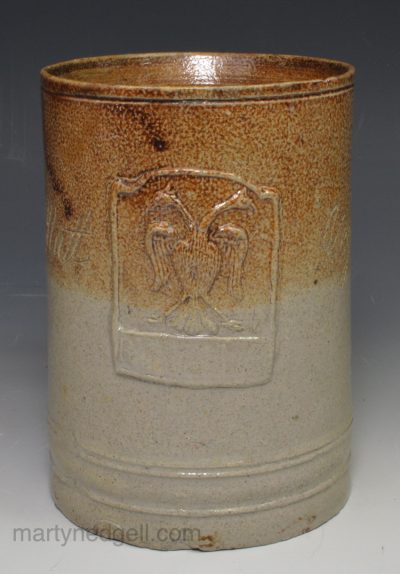 Fulham salt glaze stoneware mug 'Matt Keyes', circa 1730