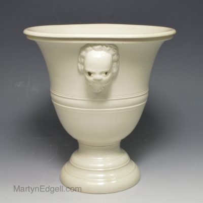 Staffordshire white saltglaze stoneware flower vase, circa 1750
