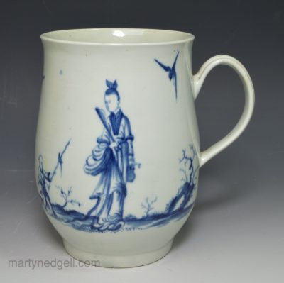 Worcester Porcelain baluster shaped jug, circa 1760