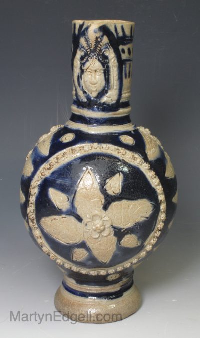 Westerwald saltglaze stoneware jug, circa 1680