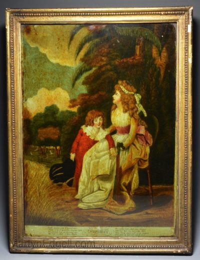 Reverse print on glass ‘SUMMER’, circa 1798